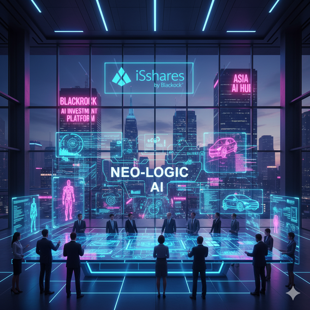 블랙록이 투자하는 AI 분야 기업의 추상적인 이미지