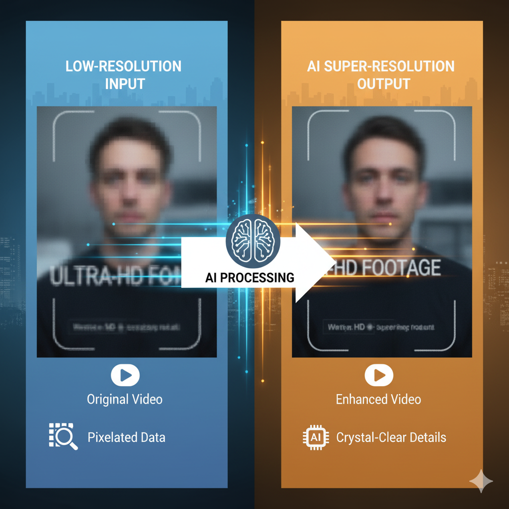 AI가 흐릿한 영상을 선명한 초고화질로 바꾸는 과정