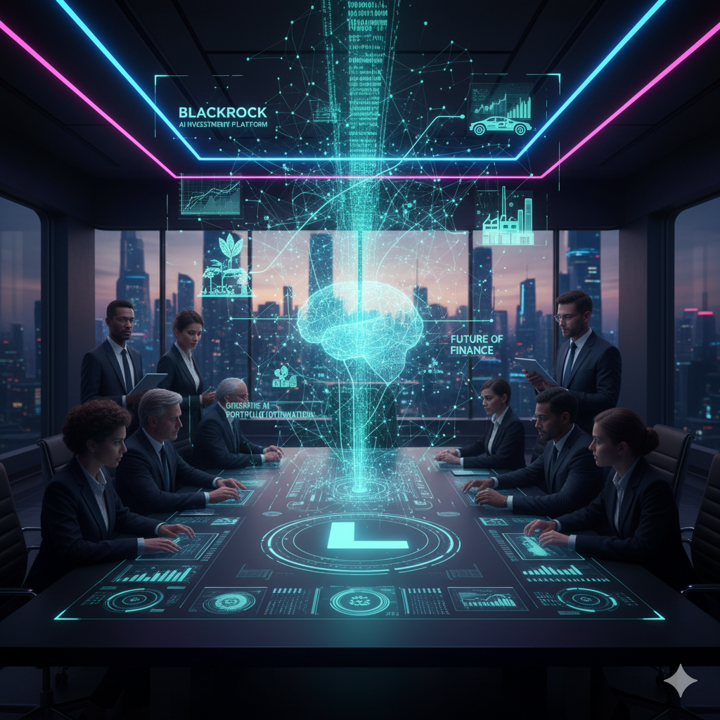 블랙록이 미래 지향적인 AI에 투자하는 모습