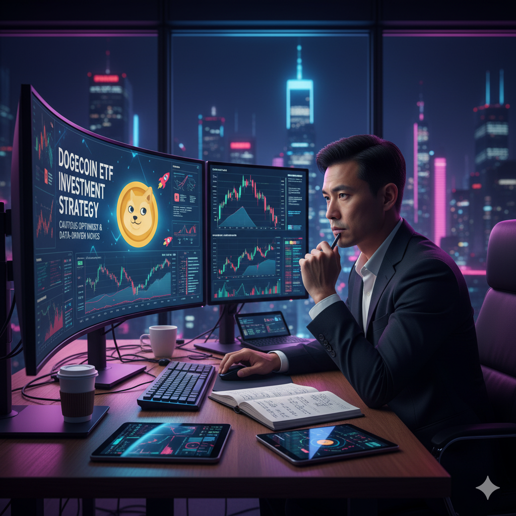 도지코인을 보는 투자자