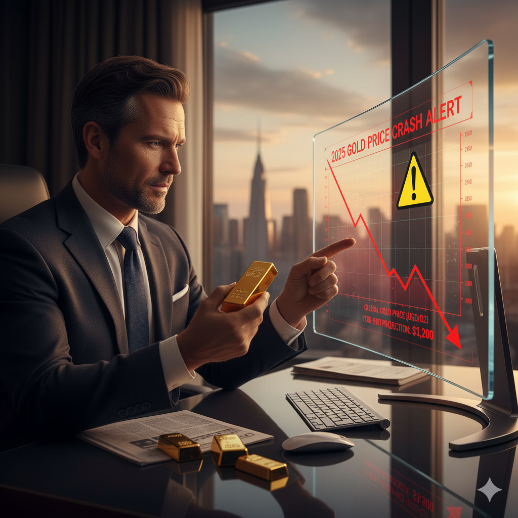 가격이 떨어지는 금 차트