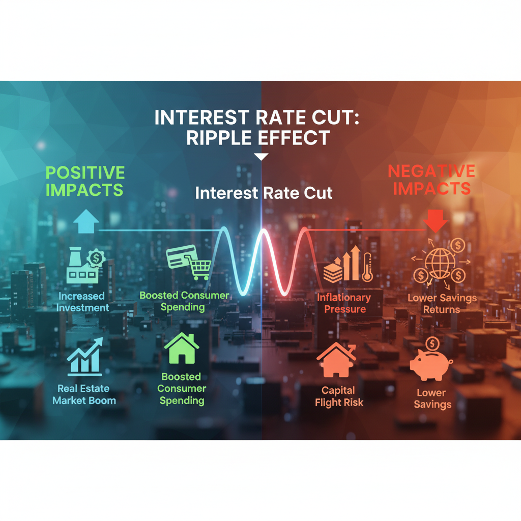 금리 인하가 경제 전반에 가져올 긍정적이고 부정적인 파급 효과